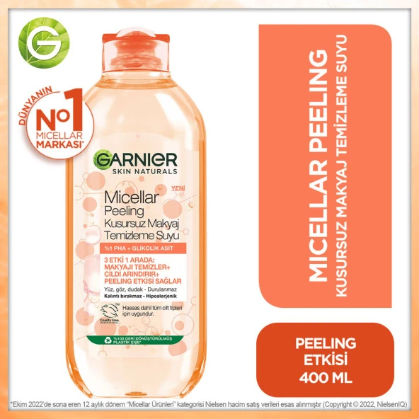 Garnier Micellar Peeling Kusursuz Makyaj Temizleme Suyu 400 ML