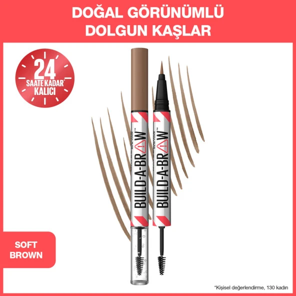 Maybelline New York Build a Brow 2in1 Kaş Kalemi ve Jeli Soft Brown