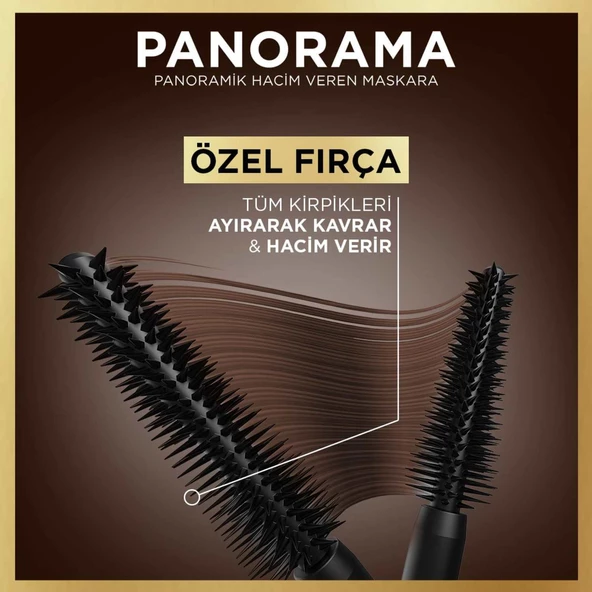 L'oréal Paris Panorama Hacim Veren Maskara Koyu Kahverengi - 5