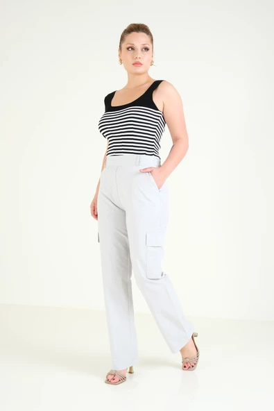 Kadın Paraşüt Pantolon Gri