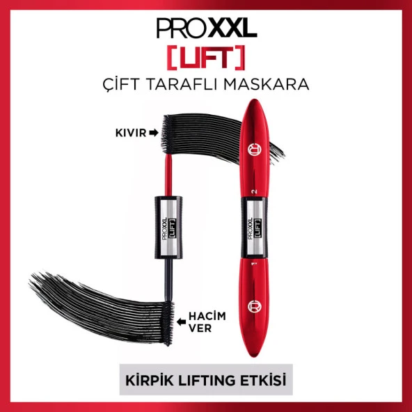 L'Oréal Paris Pro XXL Lift Çift Taraflı Maskara - Kirpik Lifting Etkisi