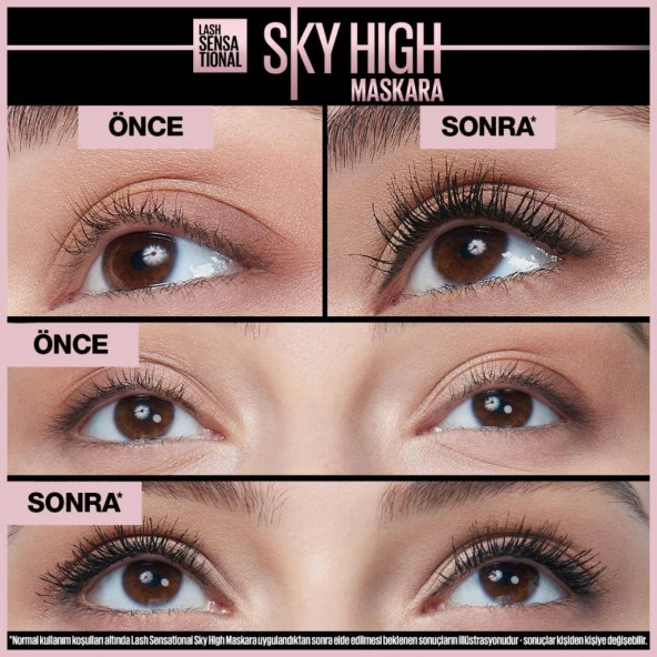 Maybelline New York Lash Sensational Sky High Suya Dayanıklı Waterproof Maskara - 4