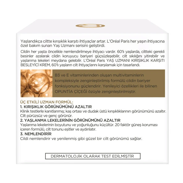 L'oréal Paris Yaş Uzmanı 60+ Kırışıklık Karşıtı Besleyici Krem - 8