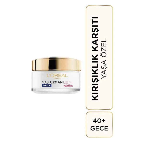 L'Oréal Paris Yaş Uzmanı 40+ Kırışıklık Karşıtı Sıkılaştırıcı Gece Kremi