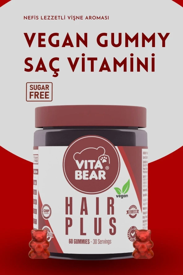 Vita Bear Hair Plus Vegan 60 Gummies - 4