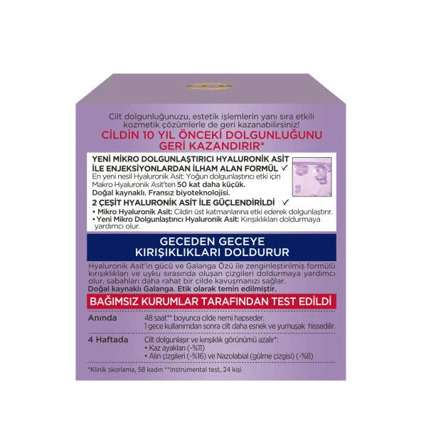 L'Oréal Paris Revitalift Filler Yoğun Dolgunlaştırıcı Yaşlanma Karşıtı Gece Kremi 50ml - Hyaluronik Asit - 3