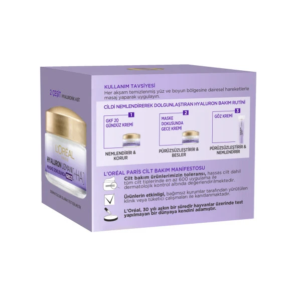 L'Oréal Paris Hyaluron Uzmanı Cilt Dolgunlaştıran Nemlendirici Krem Gece - 3