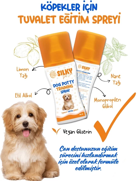 Silky - Köpek Uzaklaştırıcı ve Tuvalet Eğitim Spreyi - Doğal Esans içerikli 100ml - 4