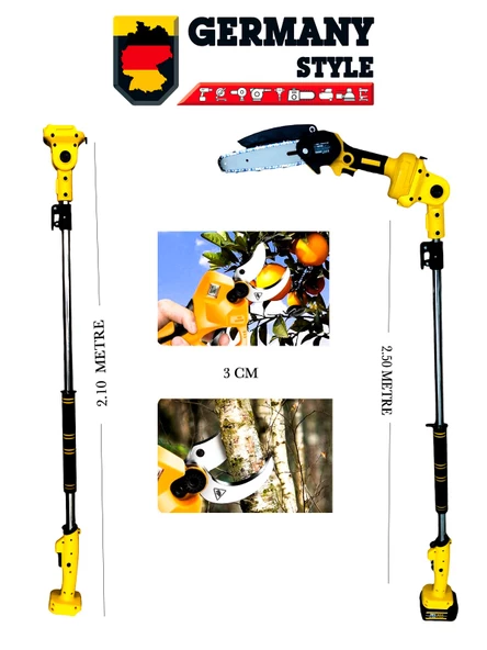 Germany Style 99958VFX Teleskopik Akülü Dal Kesme-Budama Testeresi İkili Set - 2