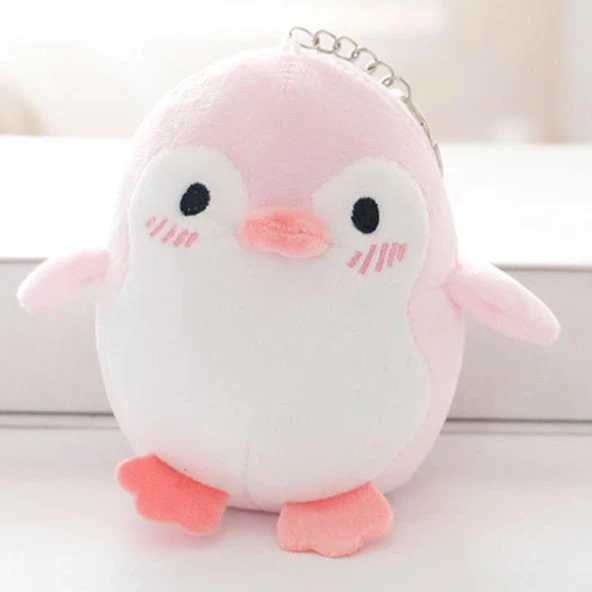 Nettenevime Pembe Penguen Anahtarlık Çanta Süsü Peluş Anahtarlık