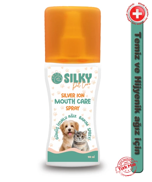 Silky - Kedi ve Köpekler için Ağız Bakım Spreyi - Gümüş İyonlu 100ml