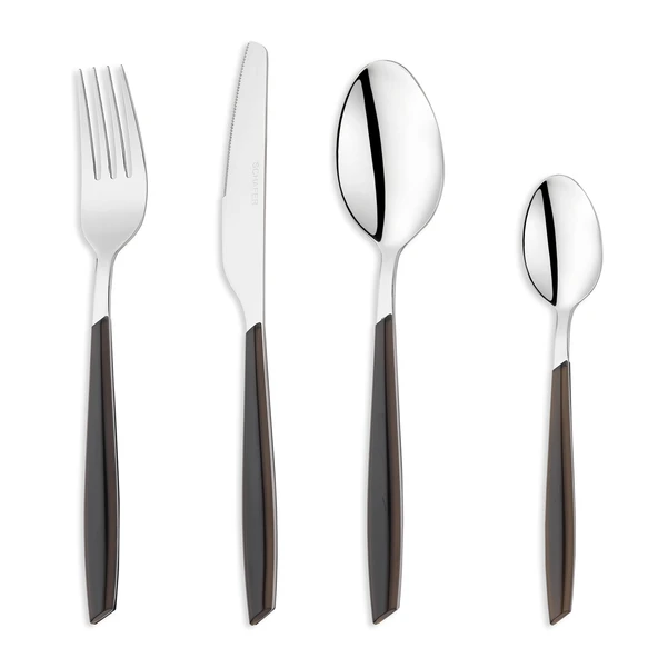 Schafer Mona 24 Parça Çatal Kaşık Bıçak Takımı-Siyah01 - 2