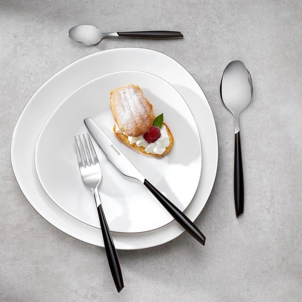 Schafer Mona 24 Parça Çatal Kaşık Bıçak Takımı-Siyah01