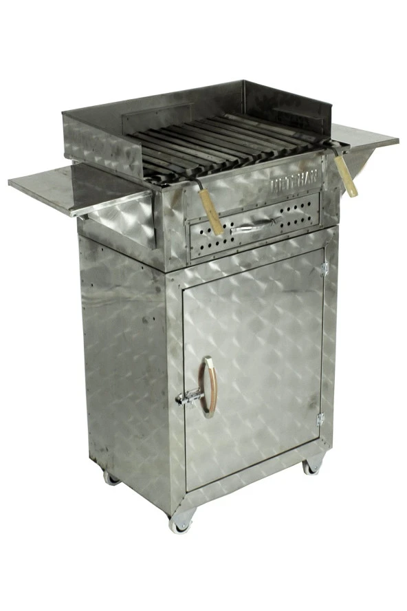 Dolaplı Kanatlı Lama Izgaralı Çekmeceli Mangal (4 Tekerlekli)mth-343 - Resim 2