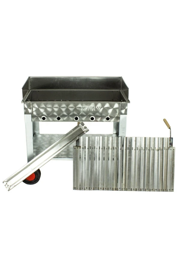 Lama Izgaralı Pervazlı Krom Mangal (2 Tekerlekli) Mth-281 - 2