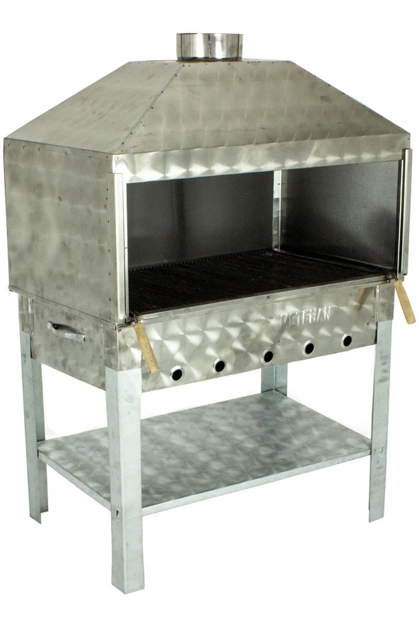 Davlumbazlı Bacalı Maltız Izgaralı Krom Mangal Mth-296