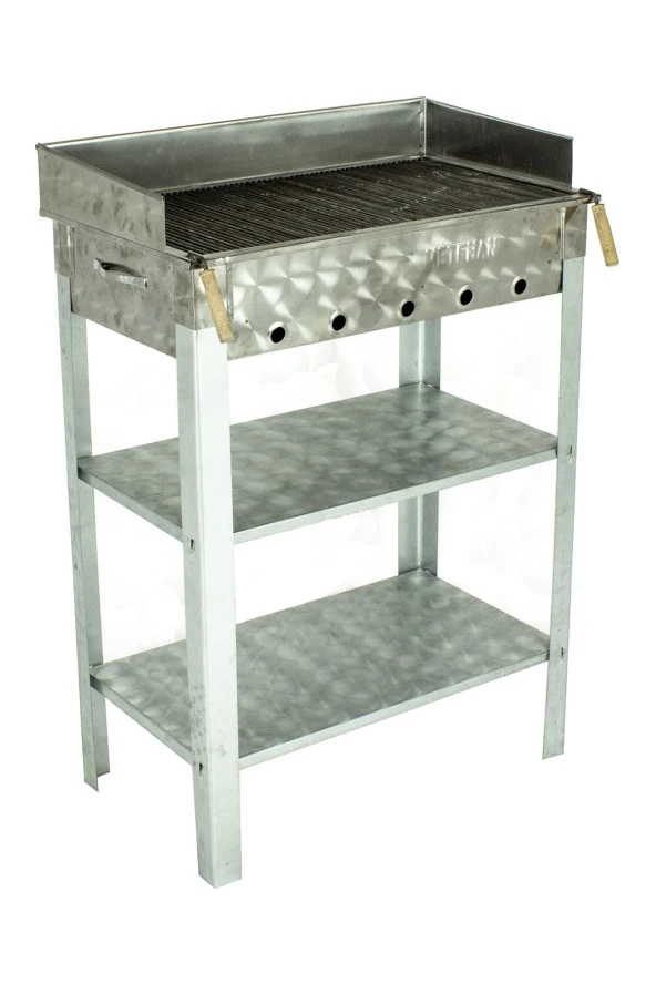 Battal Boy Pervazlı Maltız Izgaralı Krom Mangal Mth-230 ürün görseli