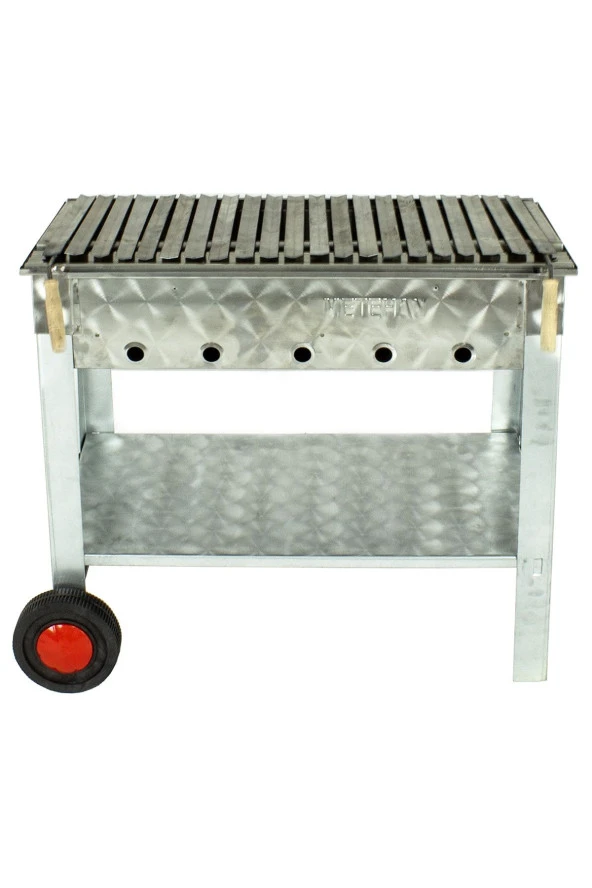 Lama Izgaralı Krom Mangal (2 Tekerlekli) Mth-275 - Resim 3