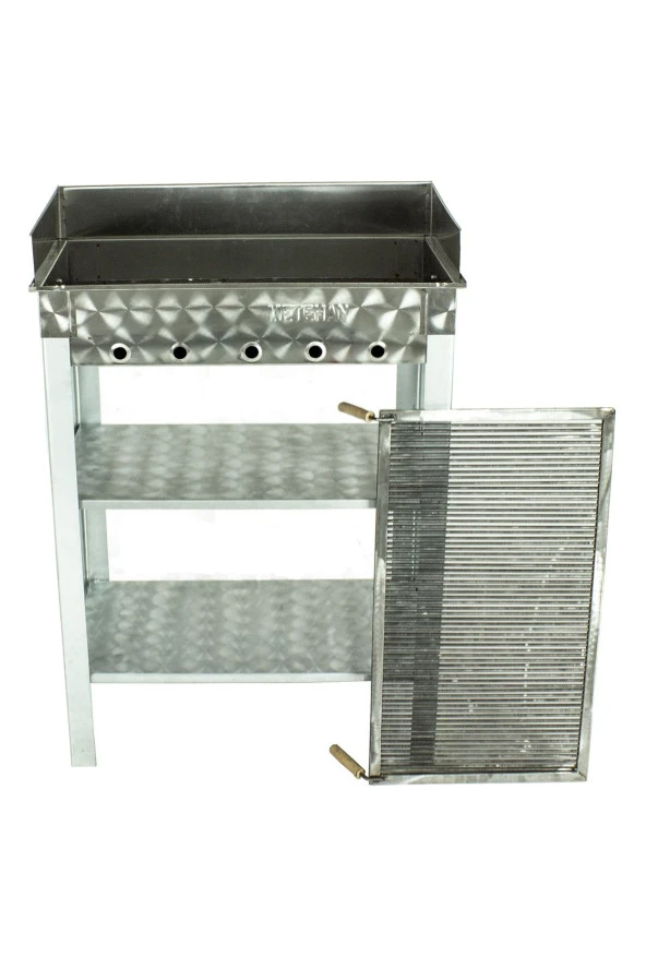 Battal Boy Pervazlı Maltız Izgaralı Krom Mangal Mth-230 - Resim 2