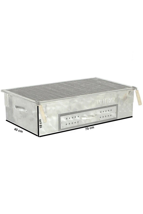 MTH-383 Set Üstü Maltız Izgaralı Çekmeceli Mangal - Resim 3