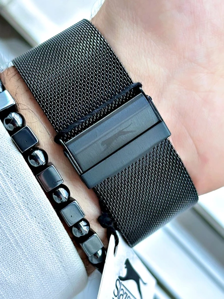 Slazenger SL.09.2209.1.02 Hasır Kordon Erkek Kol Saati - Resim 3