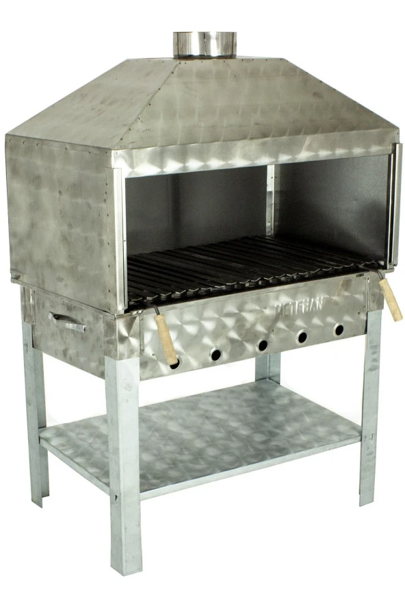 Davlumbazlı Bacalı Lama Izgaralı Krom Mangal Mth-295