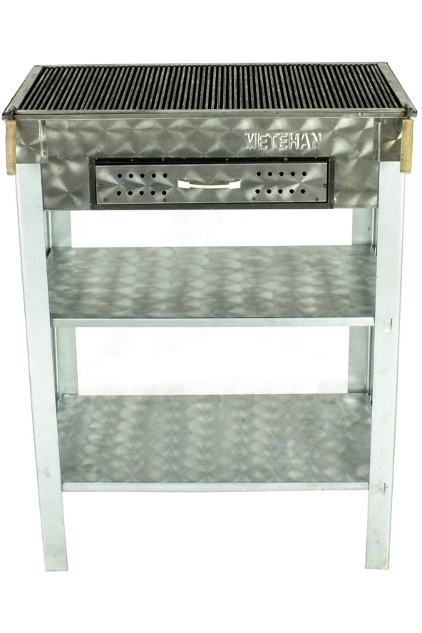 Mth-247 Battal Boy Çekmeceli Maltız Izgaralı Krom Mangal Mth-247 - Resim 3