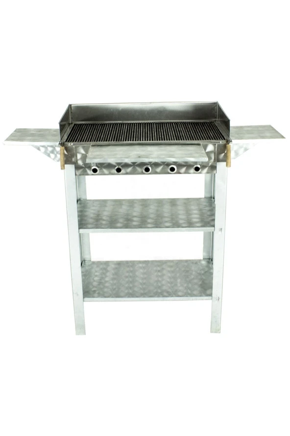 Battal Boy Pervazlı Kanatlı Maltız Izgaralı Lux Krom Mangal Mth-236 - Resim 3