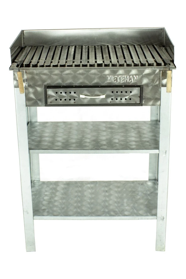 Battal Boy Çekmeceli Pervazlı Lama Izgaralı Krom Mangal Mth-259 - Resim 3