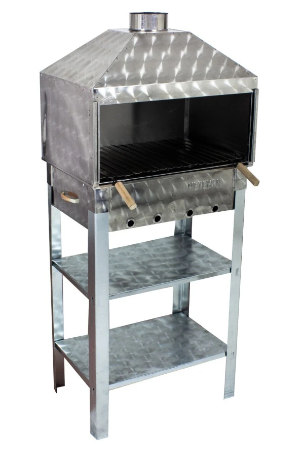 Mth-19 Davlumbazlı Kapaklı Bacalı Lama Izgaralı Mangal ürün görseli