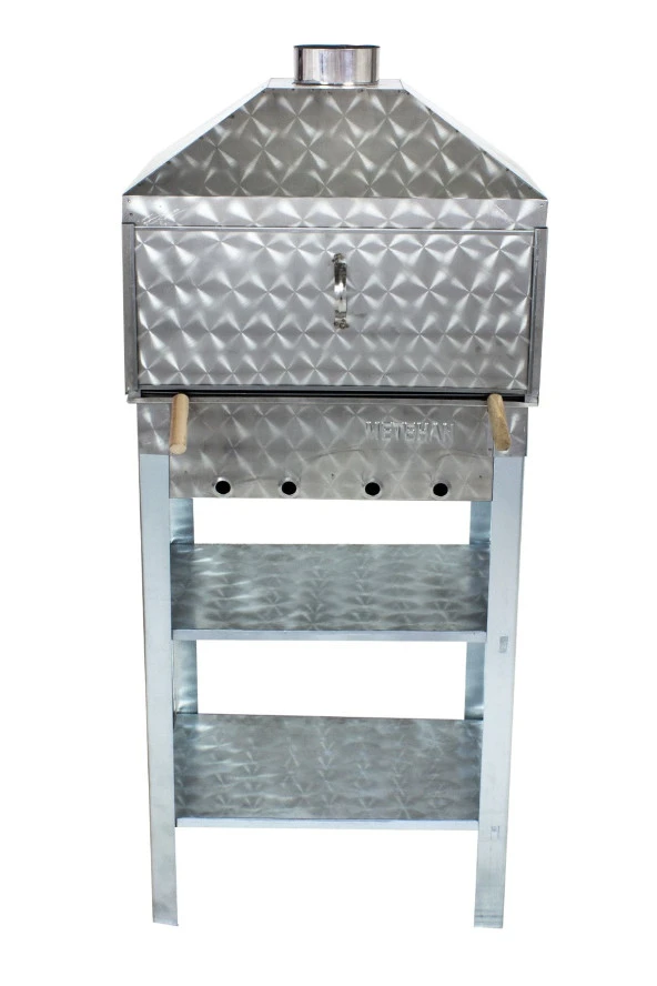 Mth-19 Davlumbazlı Kapaklı Bacalı Lama Izgaralı Mangal - Resim 2