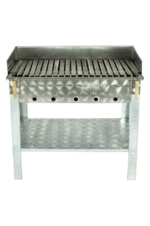 Lama Izgaralı Pervazlı Krom Mangal Mth-283 - Resim 3