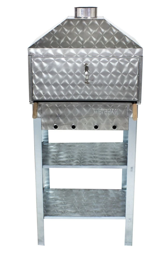 Mth-20 Davlumbazlı Kapaklı Bacalı Maltız Izgaralı Mangal - Resim 2