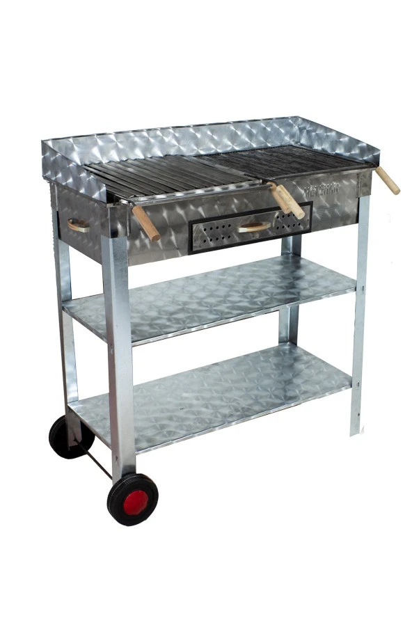 Mth-207 Geniş Aile Boy Çekmeceli Pervazlı Maltız Ve Lama Izgaralı Mangal (2 Tekerlekli) ürün görseli