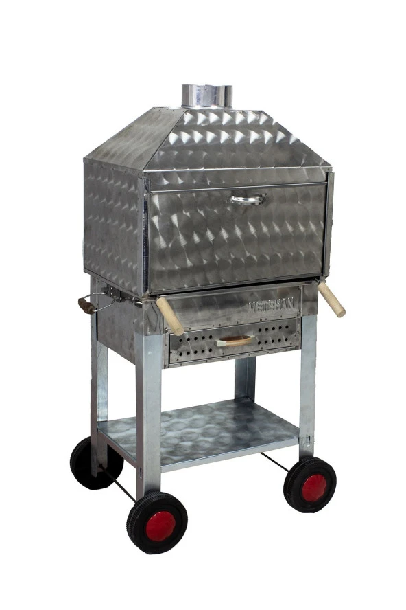 Mth-202 Davlumbazlı Çekmeceli Maltız Izgaralı Mangal (4 Tekerlekli) - Resim 3