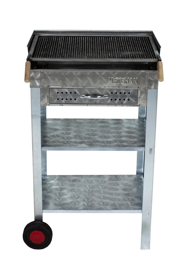 Mth-40 Battal Boy Çekmeceli Pervazlı Maltız Izgaralı Mangal (2 Tekerlekli) - Resim 4