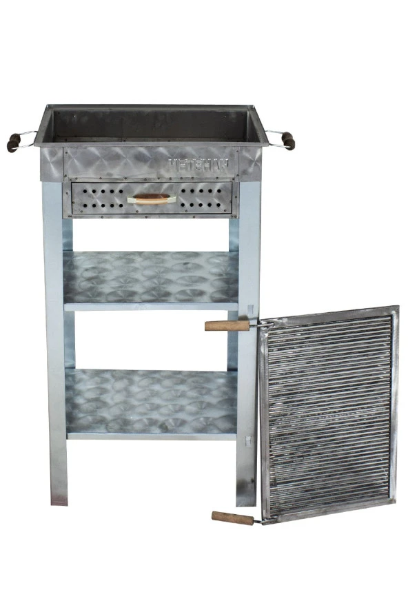 Mth-96 Battal Boy Çekmeceli Maltız Izgaralı Mangal - Resim 2