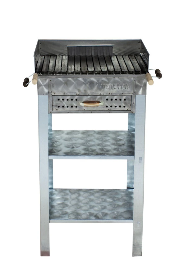 Mth-101 Battal Boy Pervazlı Çekmeceli Lama Izgaralı Mangal - Resim 4