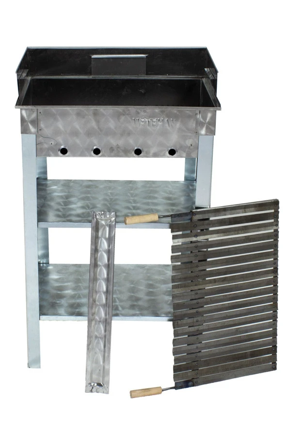 Mth-9 Battal Boy Pervazlı Lama Izgaralı Mangal - Resim 2