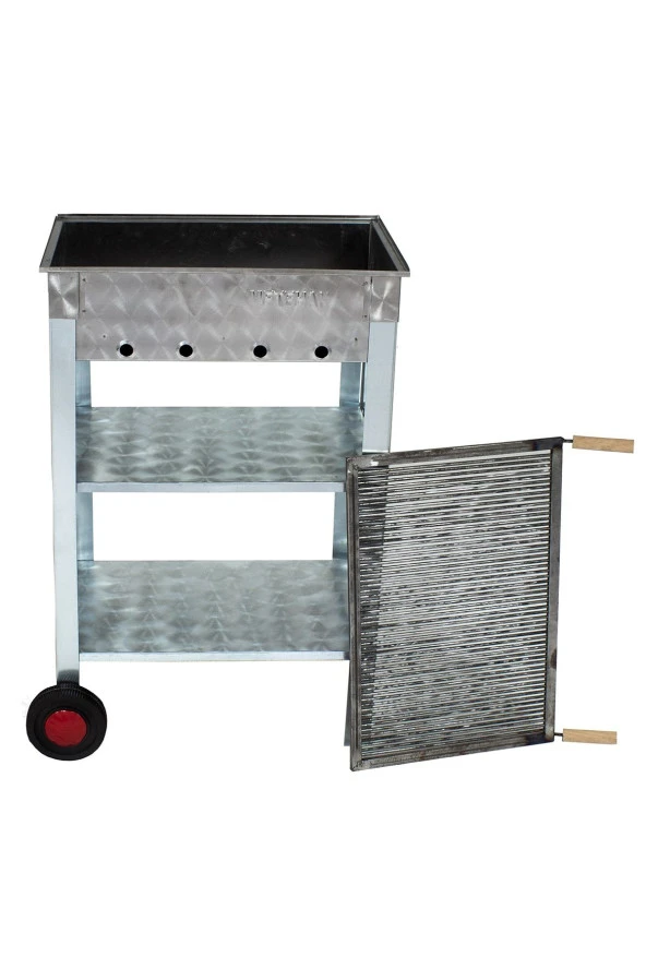 Mth-1 Battal Boy Maltız Izgaralı Mangal (tekerlekli) - Resim 2