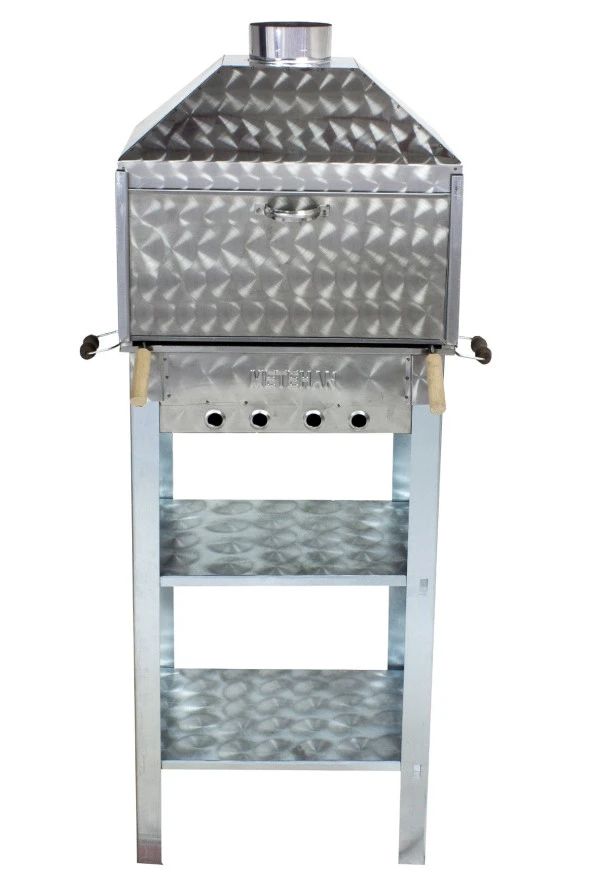 Mth-83 Davlumbazlı Bacalı Maltız Izgaralı Mangal - Resim 2