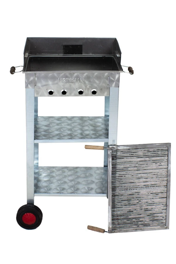 Mth-70 Battal Boy Pervazlı Maltız Izgaralı Mangal (2 Tekerlekli) ürün görseli