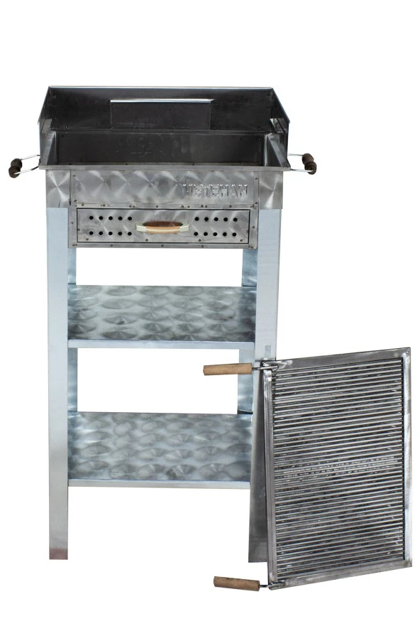 Mth-102 Battal Boy Pervazlı Çekmeceli Maltız Izgaralı Mangal - Resim 2