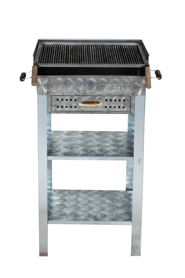 Mth-102 Battal Boy Pervazlı Çekmeceli Maltız Izgaralı Mangal - Resim 3