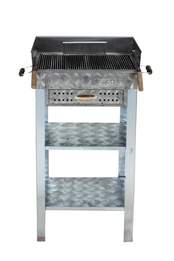 Mth-102 Battal Boy Pervazlı Çekmeceli Maltız Izgaralı Mangal - Resim 4