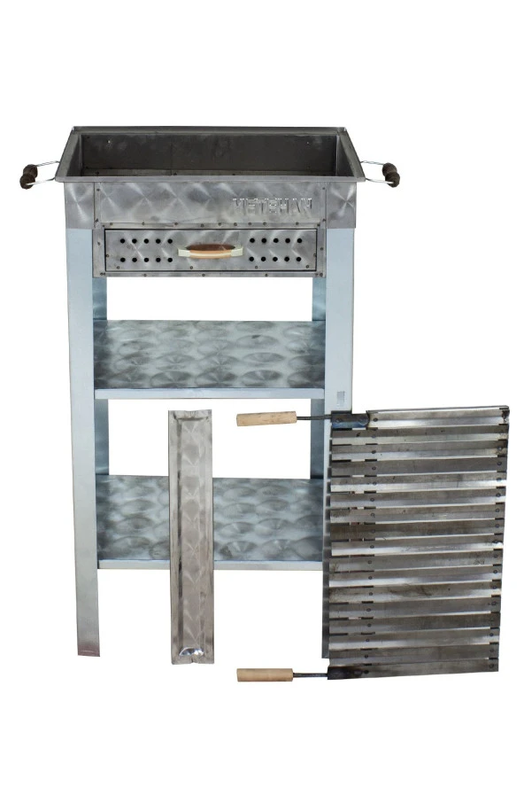 Mth-95 Battal Boy Çekmeceli Lama Izgaralı Mangal - Resim 3