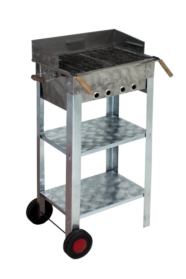 Mth-70 Battal Boy Pervazlı Maltız Izgaralı Mangal (2 Tekerlekli) - Resim 4