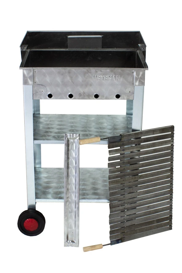 Mth-7 Battal Boy Pervazlı Lama Izgaralı Mangal (2 Tekerlekli) - Resim 2