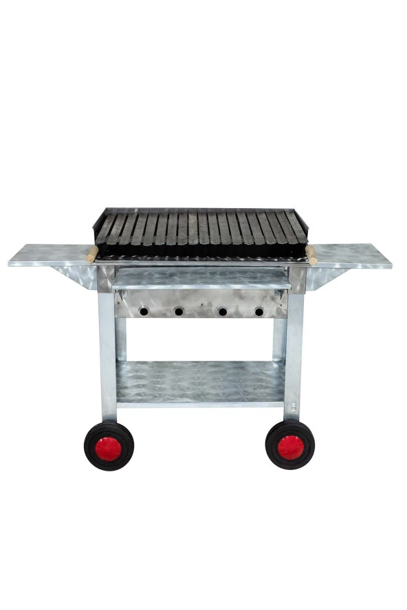 Mth-135 Lüx Kanatlı Pervazlı Lama Izgaralı Mangal (4 Tekerlekli) - Resim 2