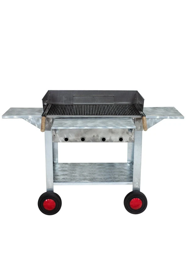 Mth-136 Lüx Kanatlı Pervazlı Maltız Izgaralı Mangal (4 Tekerlekli) - Resim 2